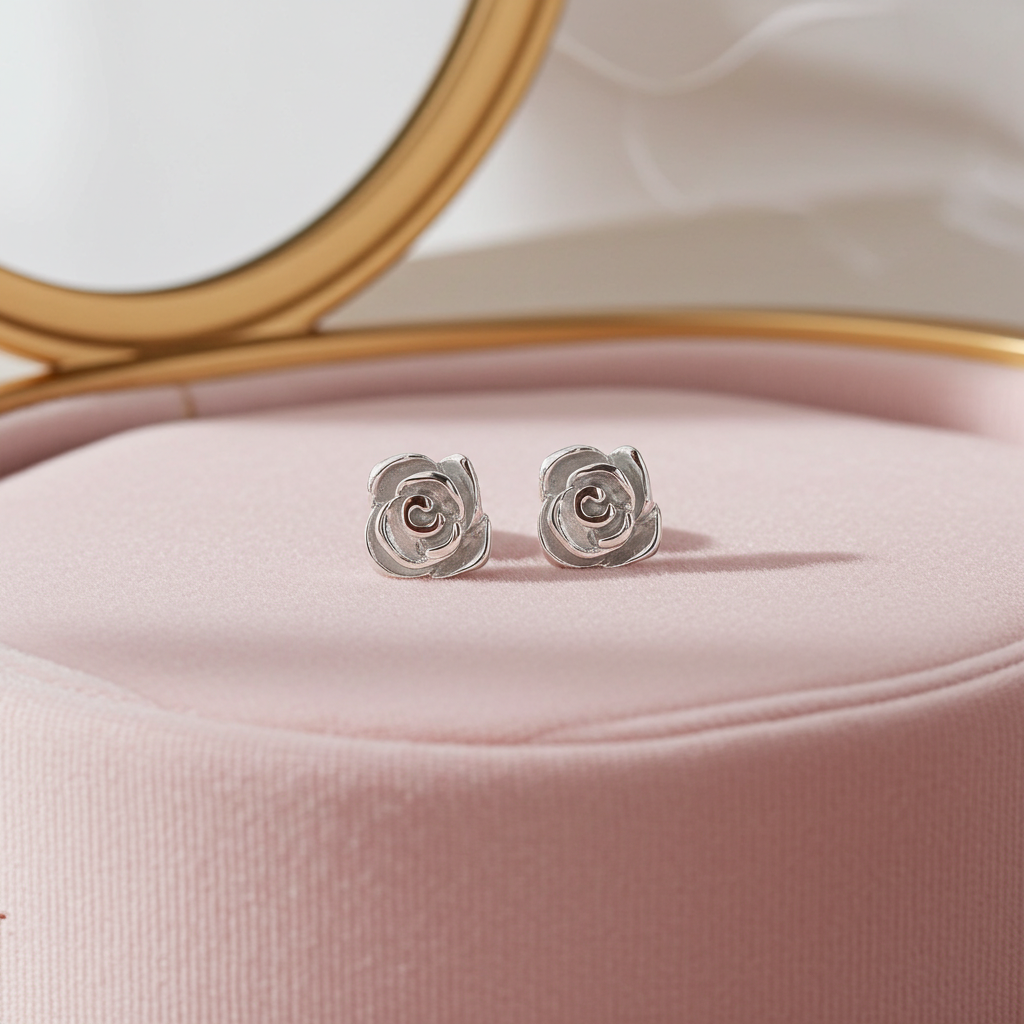 Sølv Rose Ørestikker