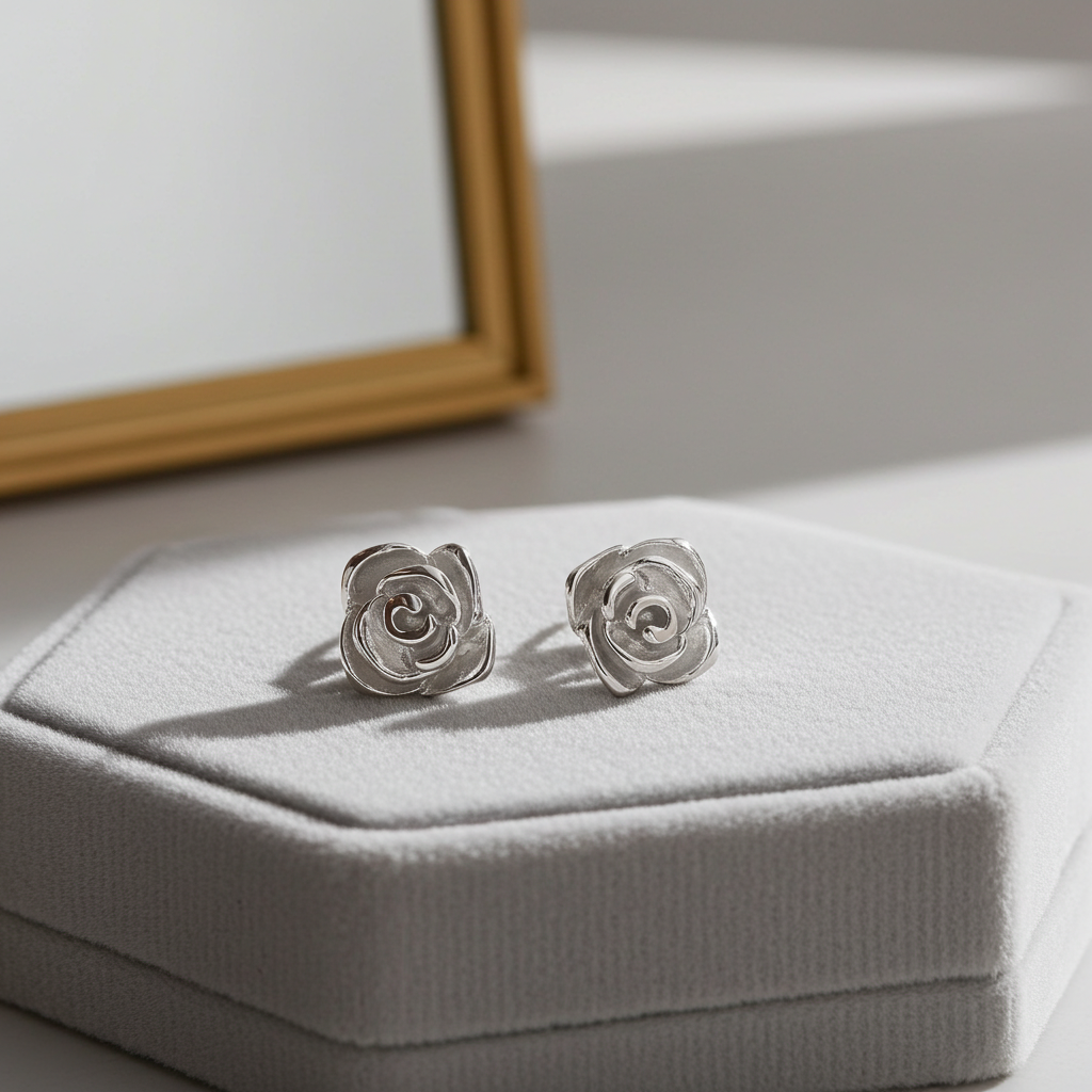 Sølv Rose Ørestikker