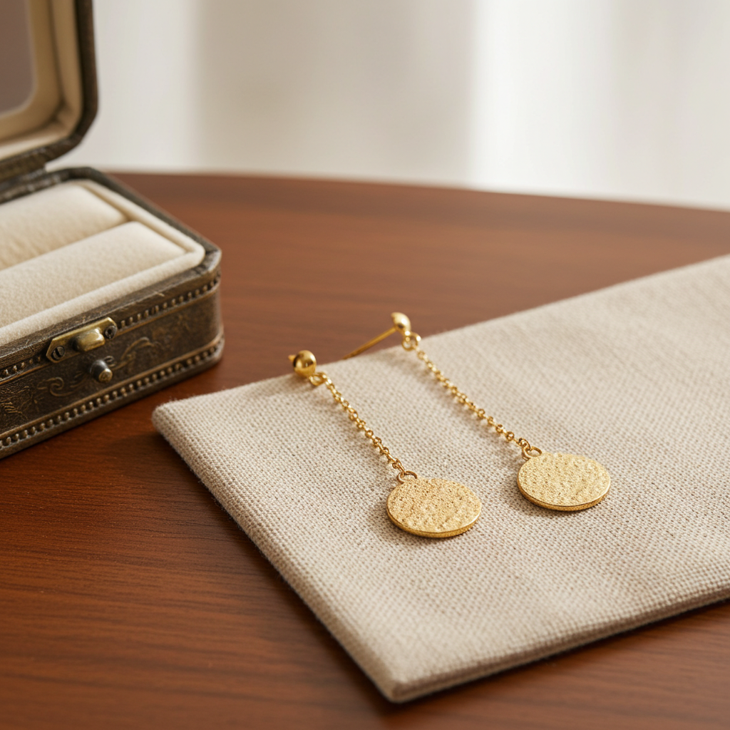 Forgyldt Plade Ørestikker