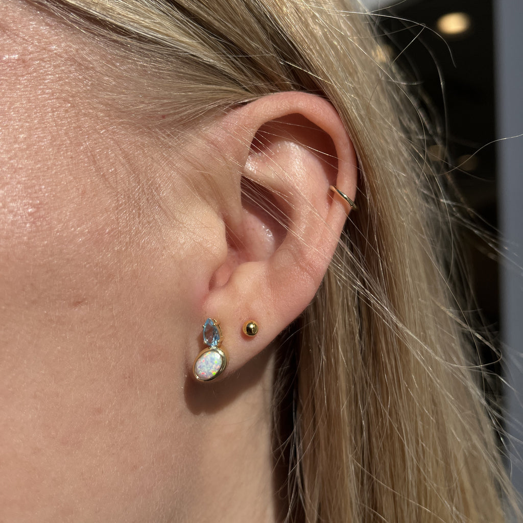 Forgyldt Opal Ørestikker