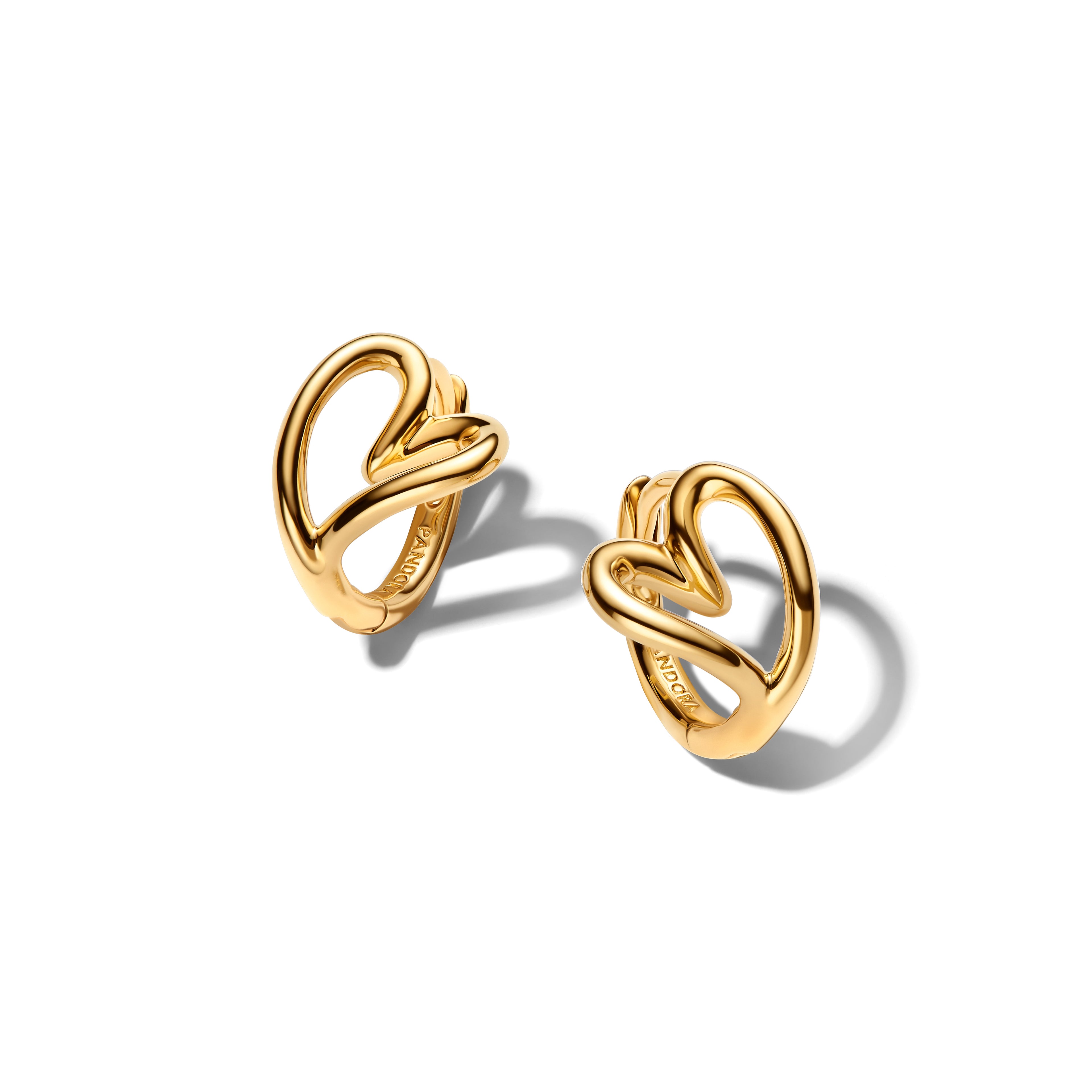 Organisk Formet Hjerte Små Creoler