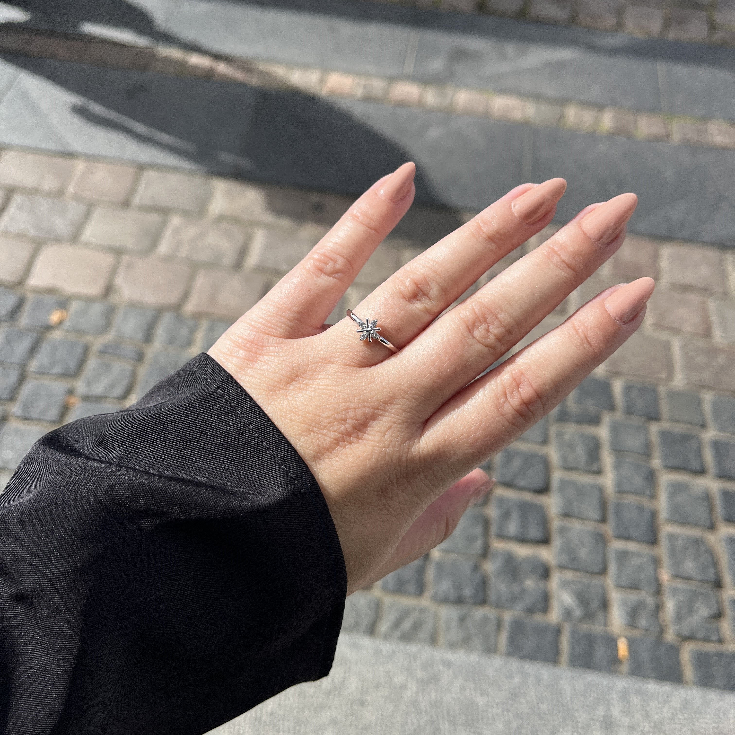 Sølv Snefnug Ring