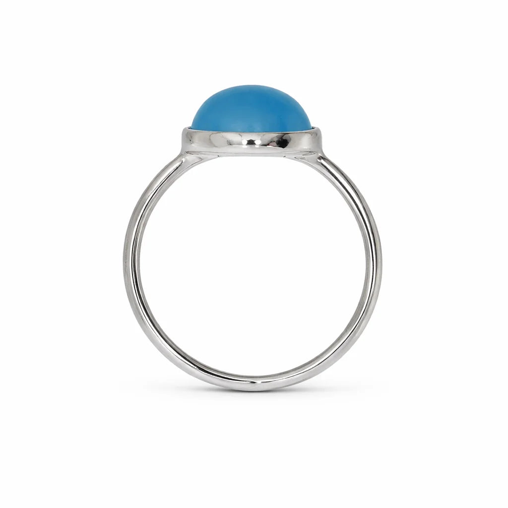 Sølv Luna Blue Ring