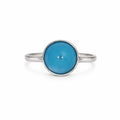 Sølv Luna Blue Ring