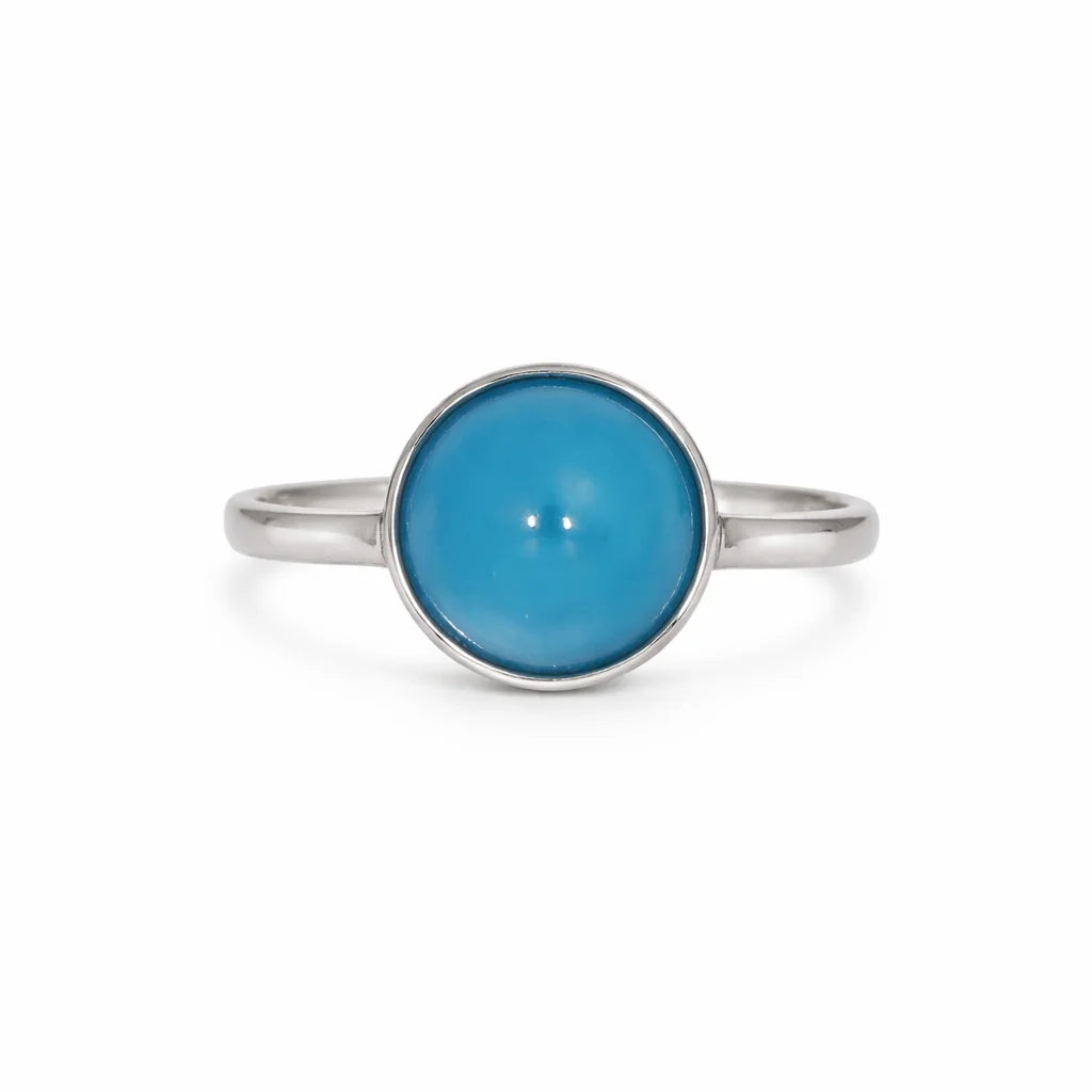 Sølv Luna Blue Ring