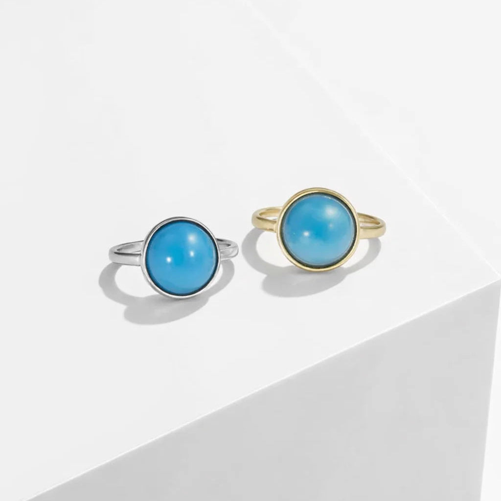 Sølv Luna Blue Ring