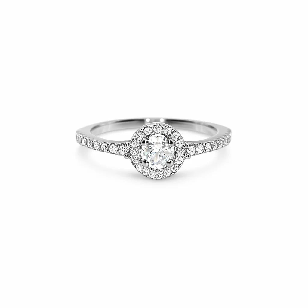 Sølv Rund Roset Ring