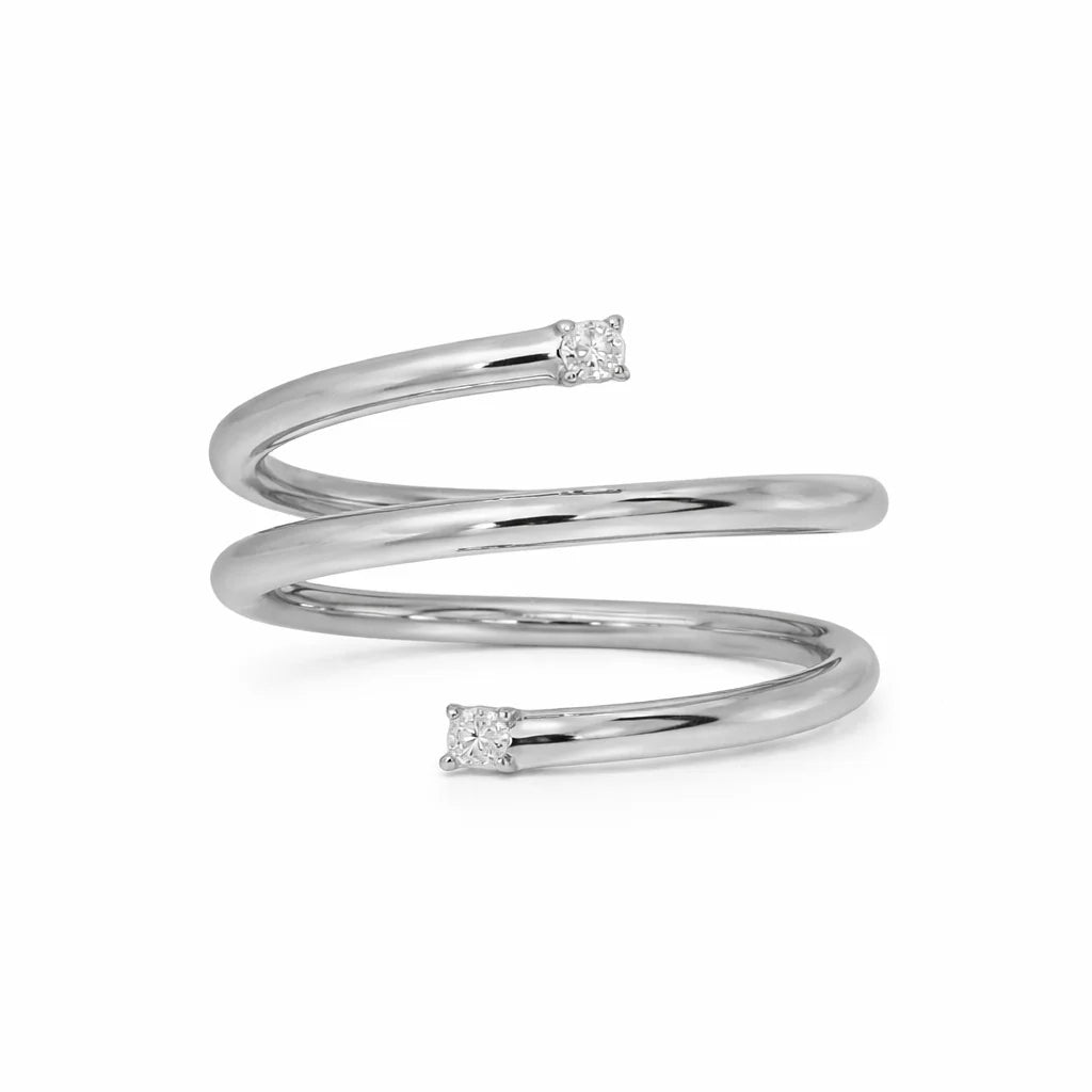 Sølv Spira Ring