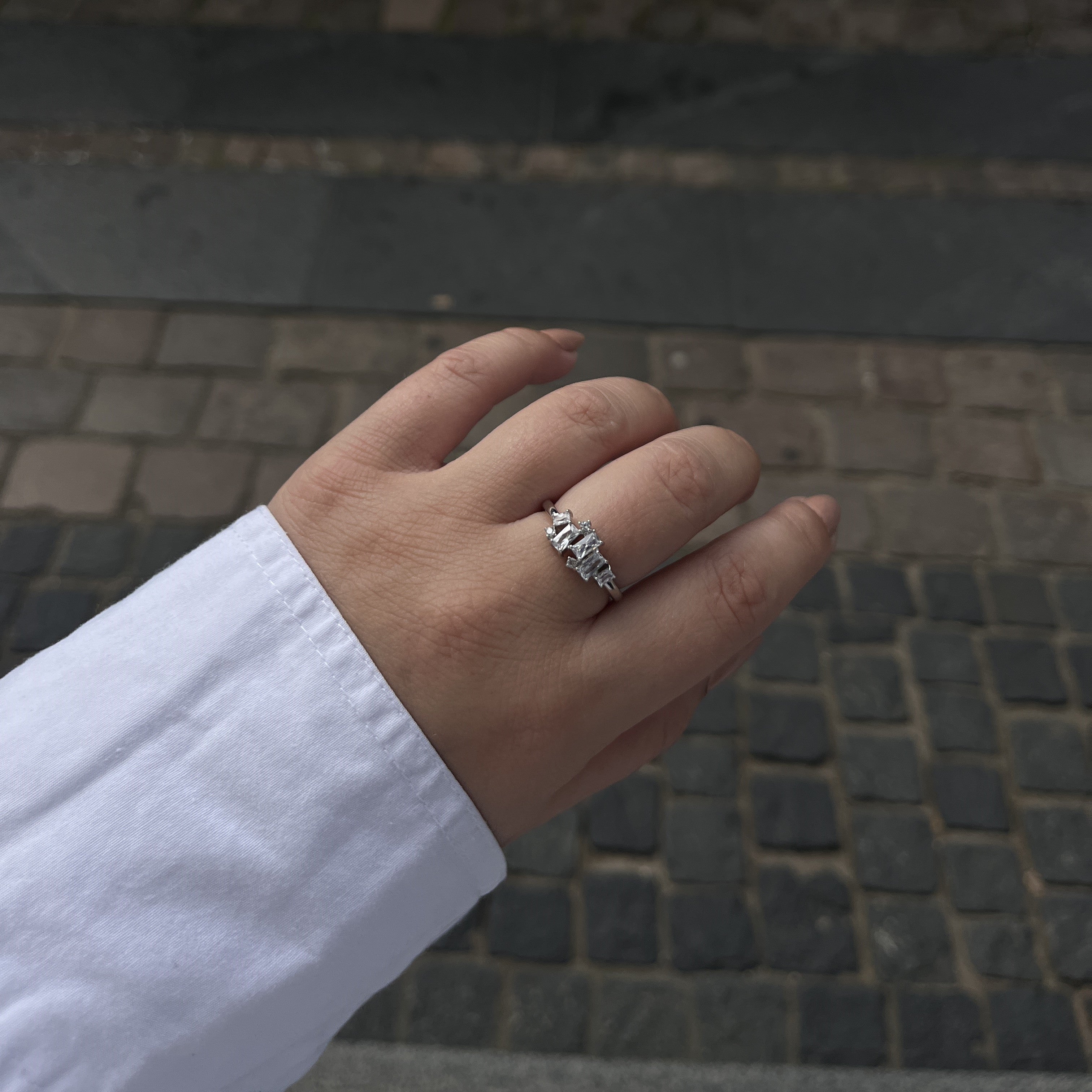 Sølv Baguette Ring