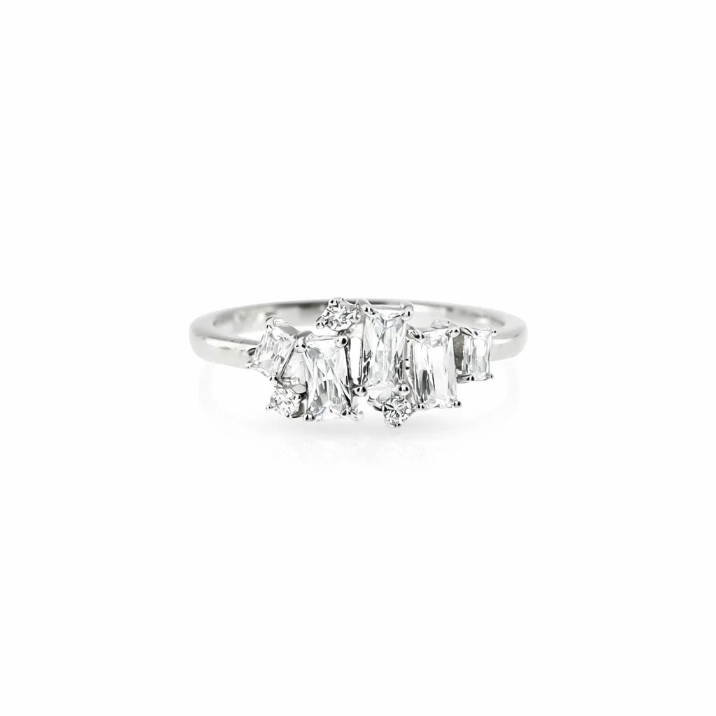 Sølv Baguette Ring