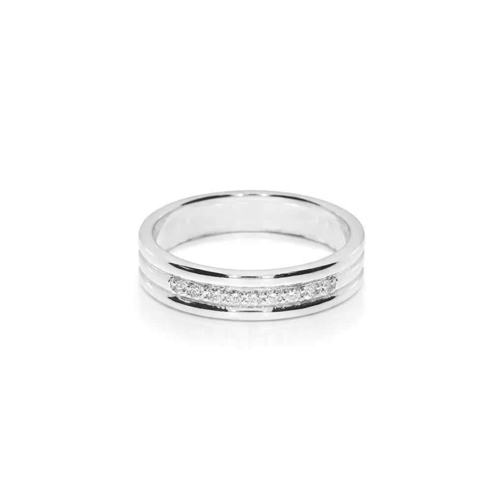 Sølv Tre-i-en Ring