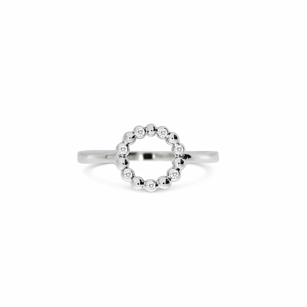 Sølv Kugle Cirkel Ring