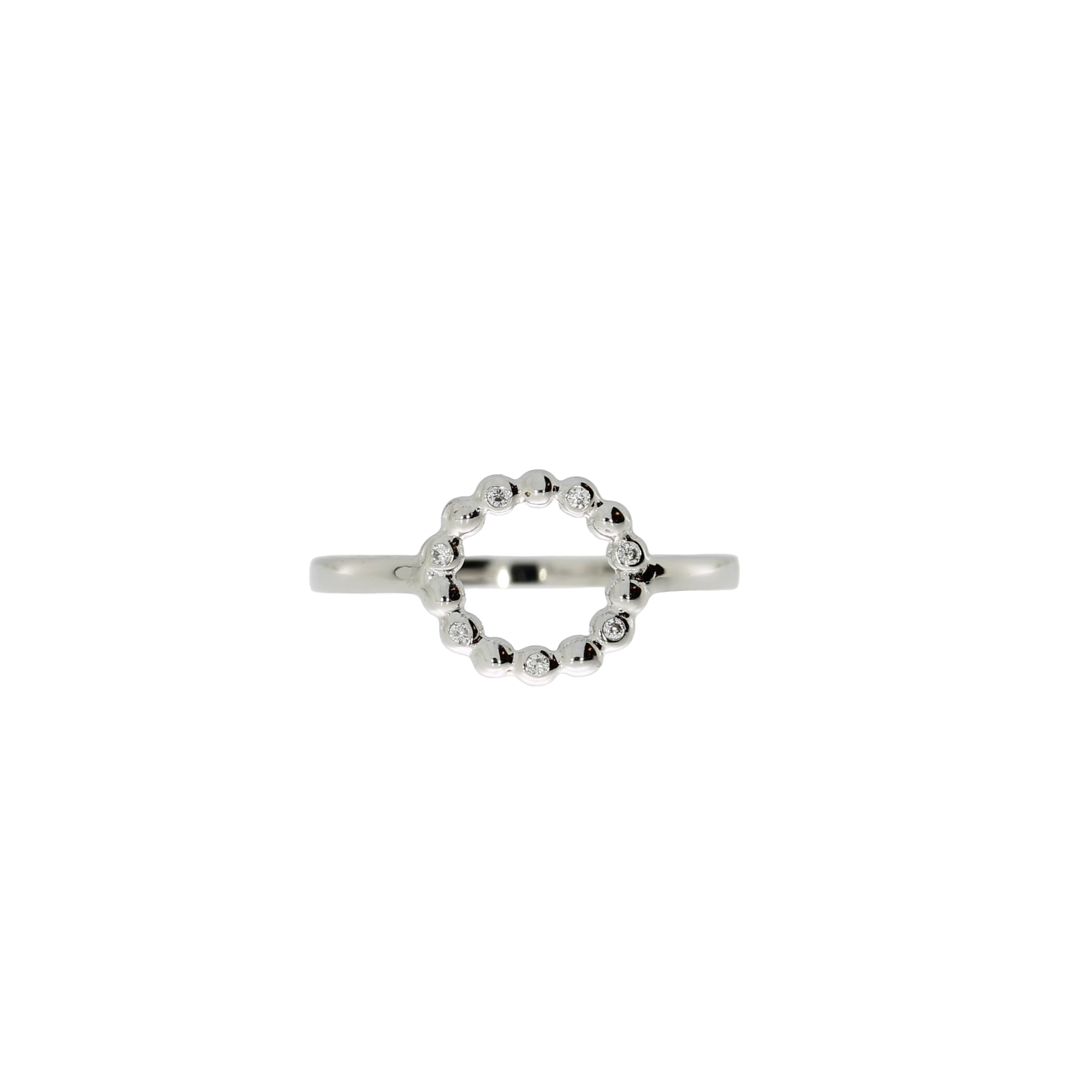 Sølv Kugle Cirkel Ring