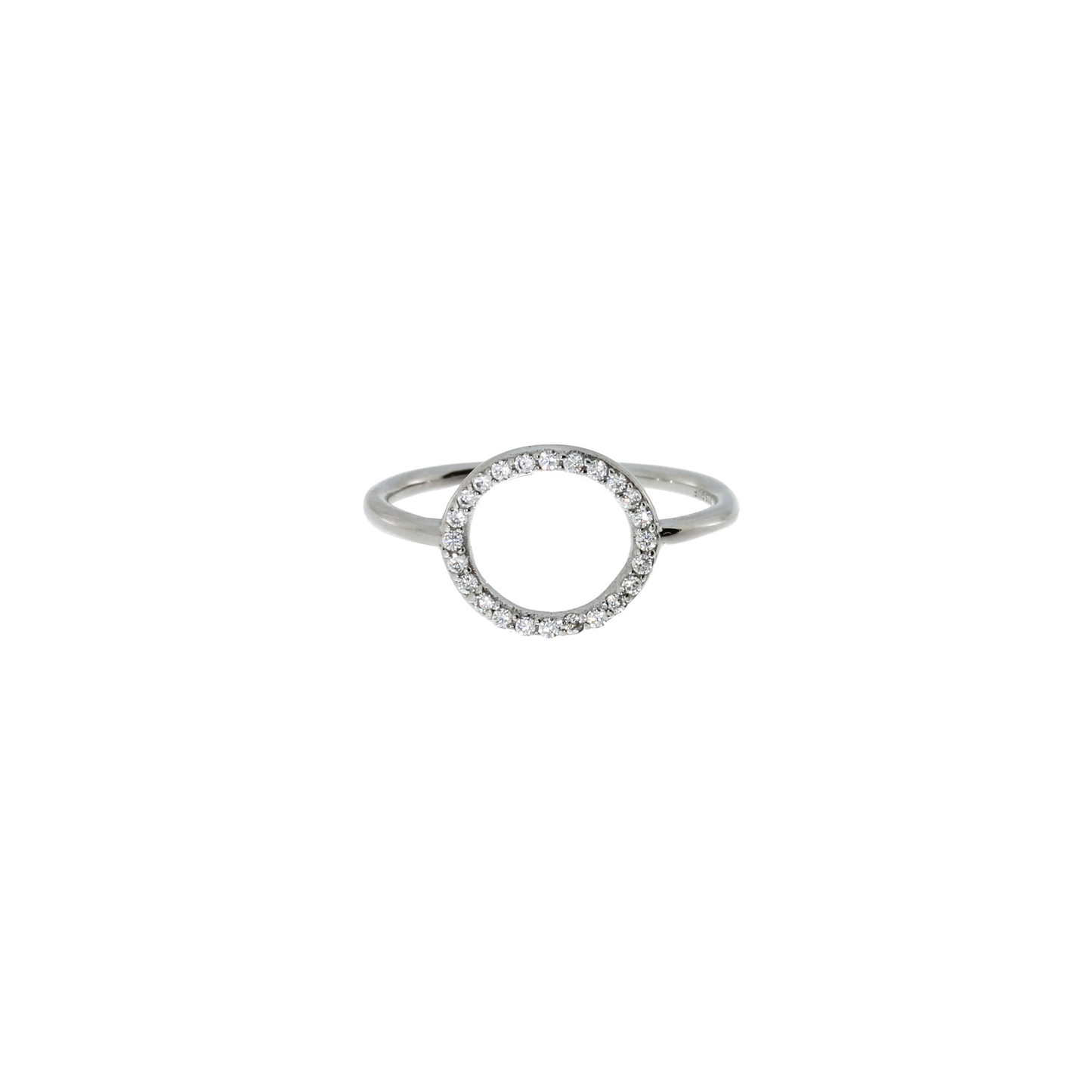 Sølv Funklende Cirkel Ring