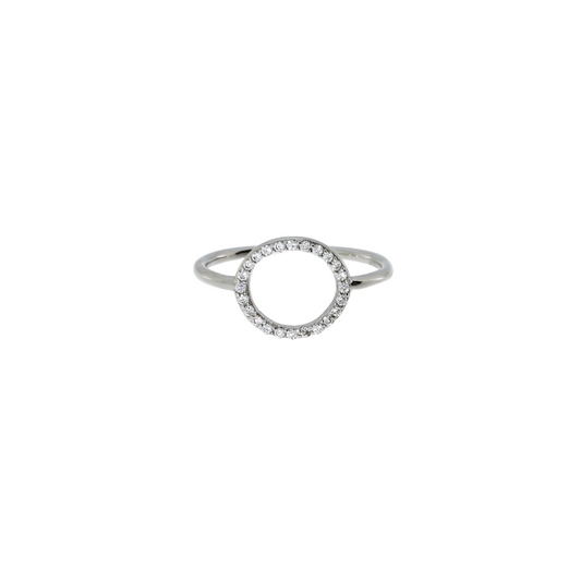 Sølv Funklende Cirkel Ring