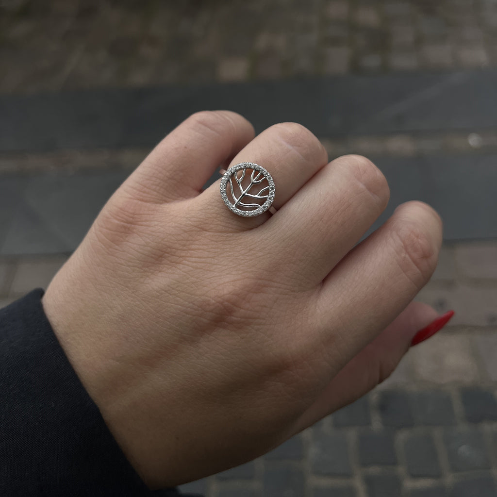 Sølv Livets Træ Ring