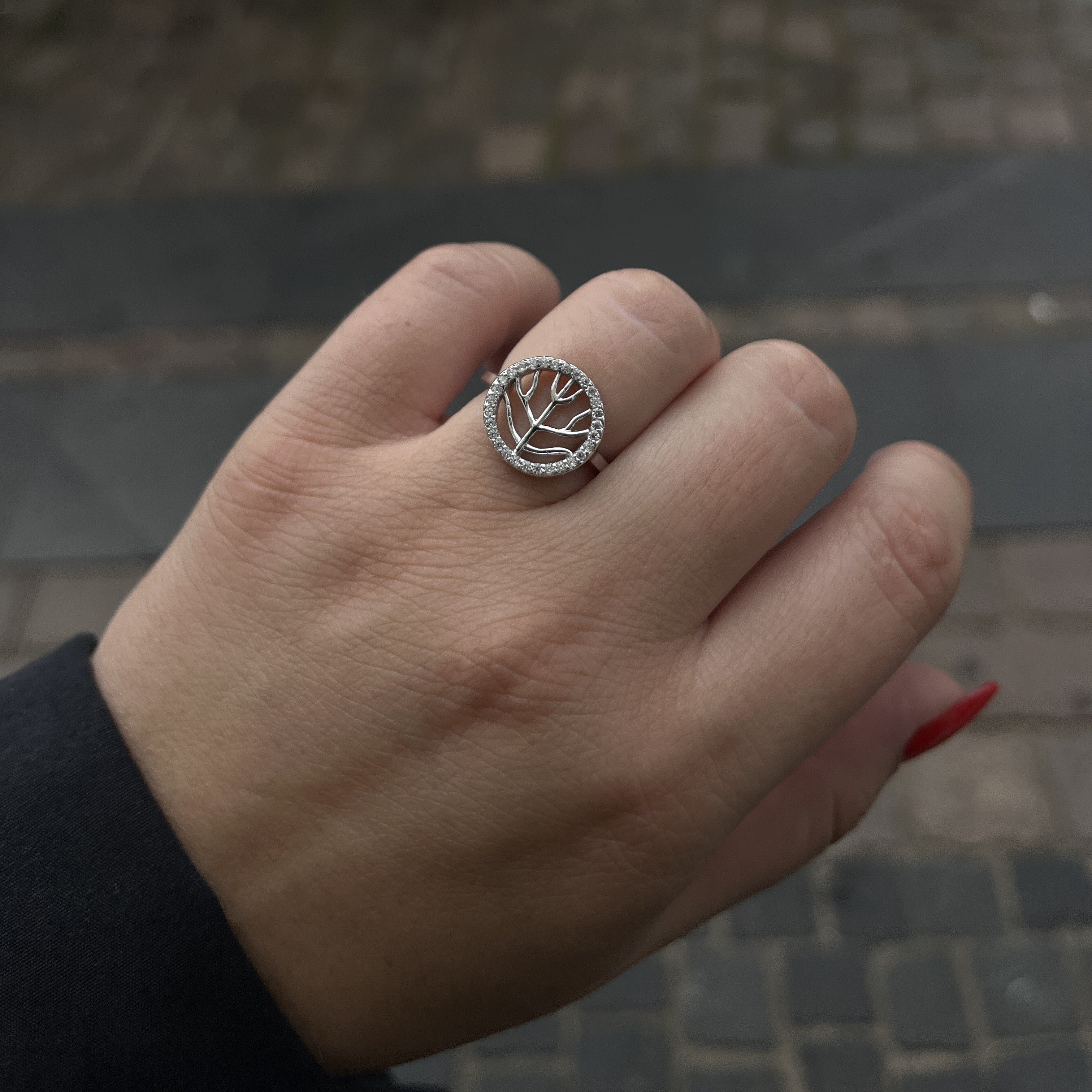 Sølv Livets Træ Ring