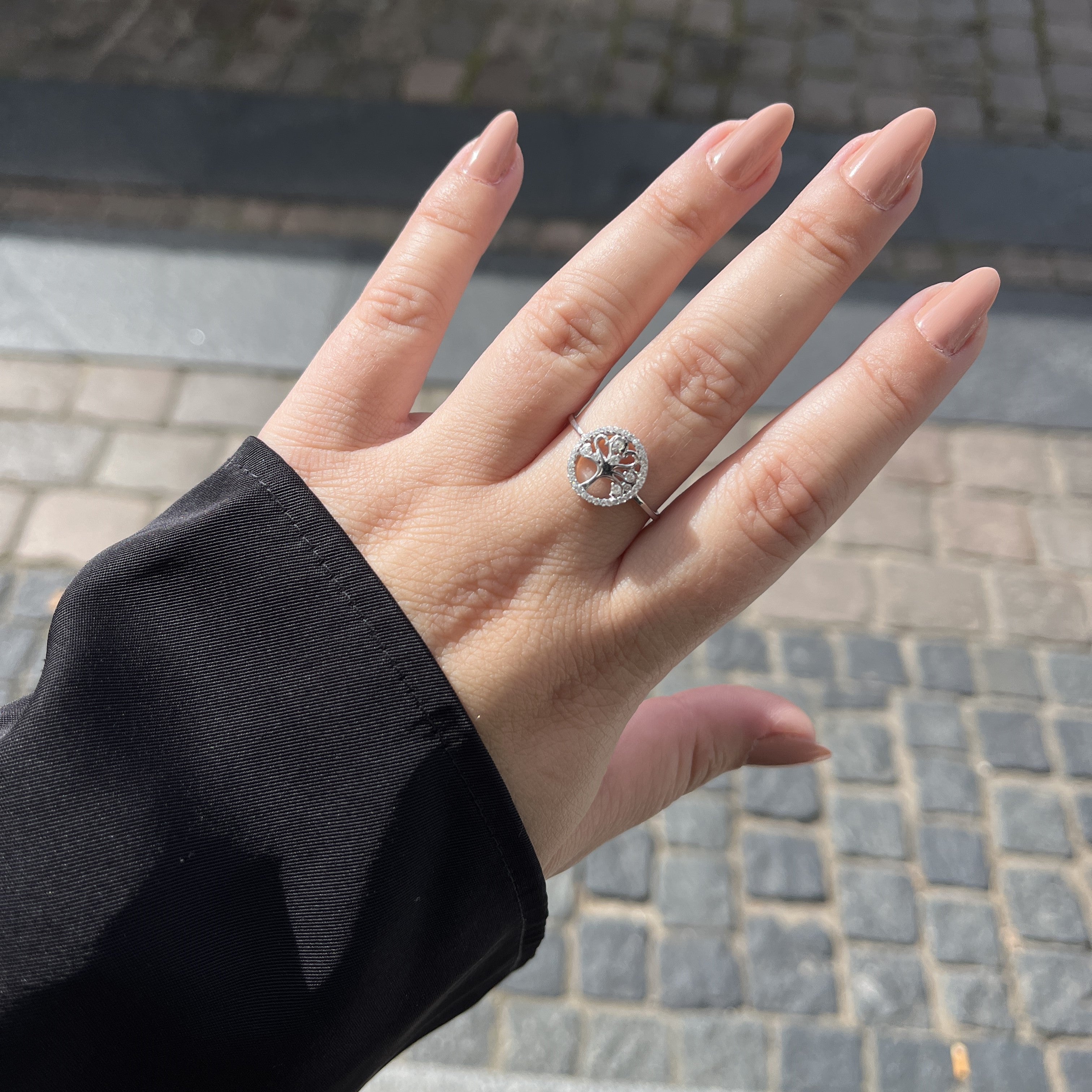 Sølv Livets Træ Ring