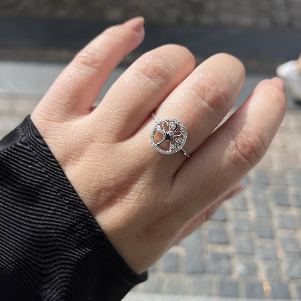 Sølv Livets Træ Ring