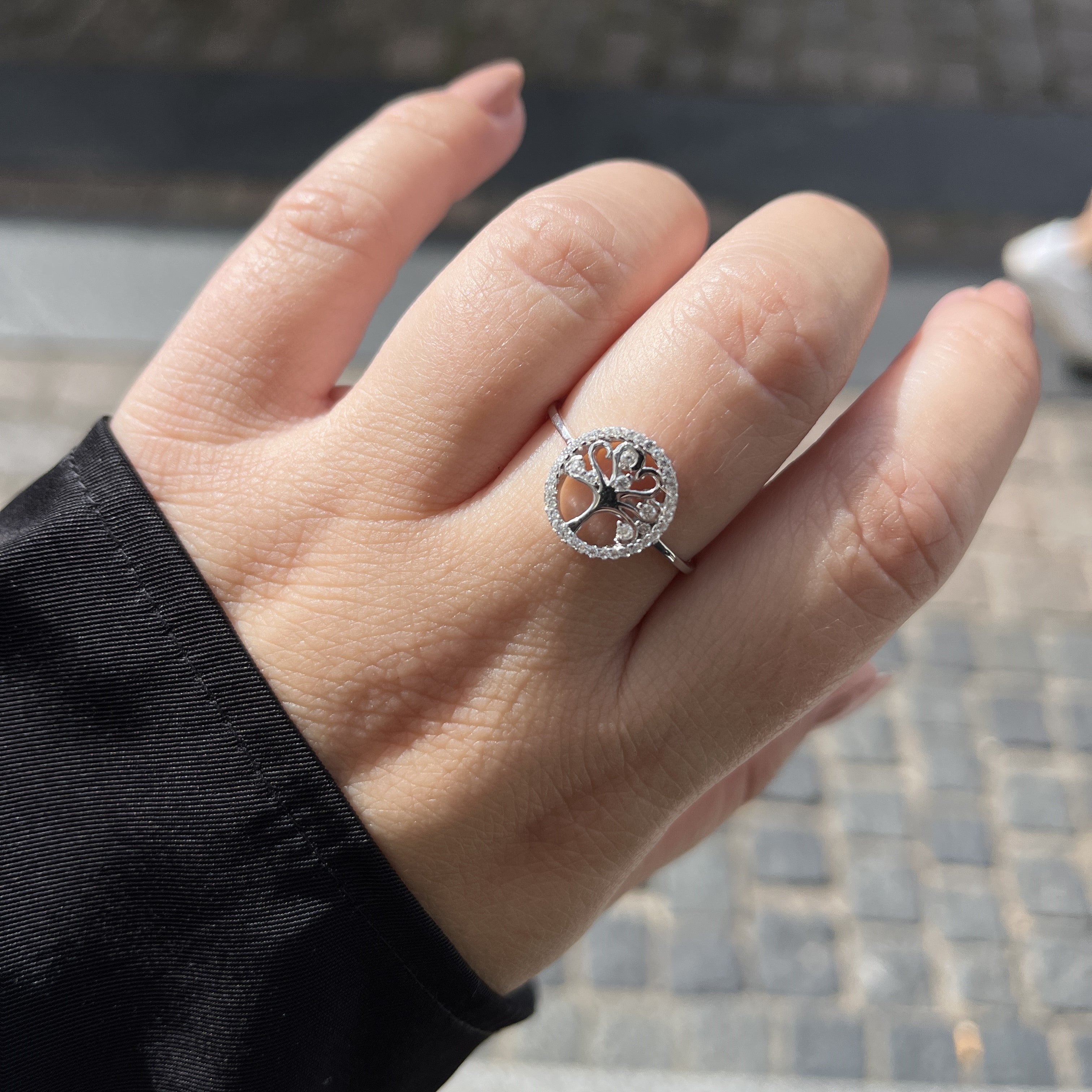 Sølv Livets Træ Ring