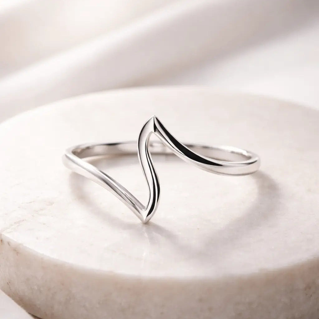 Sølv Zigzag Elegance Ring