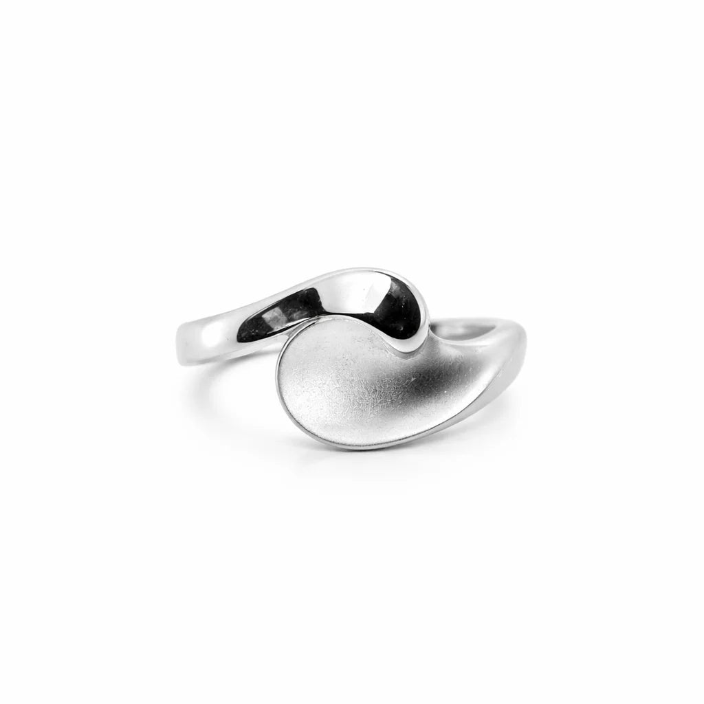 Sølv Mat og Blank Duo Ring