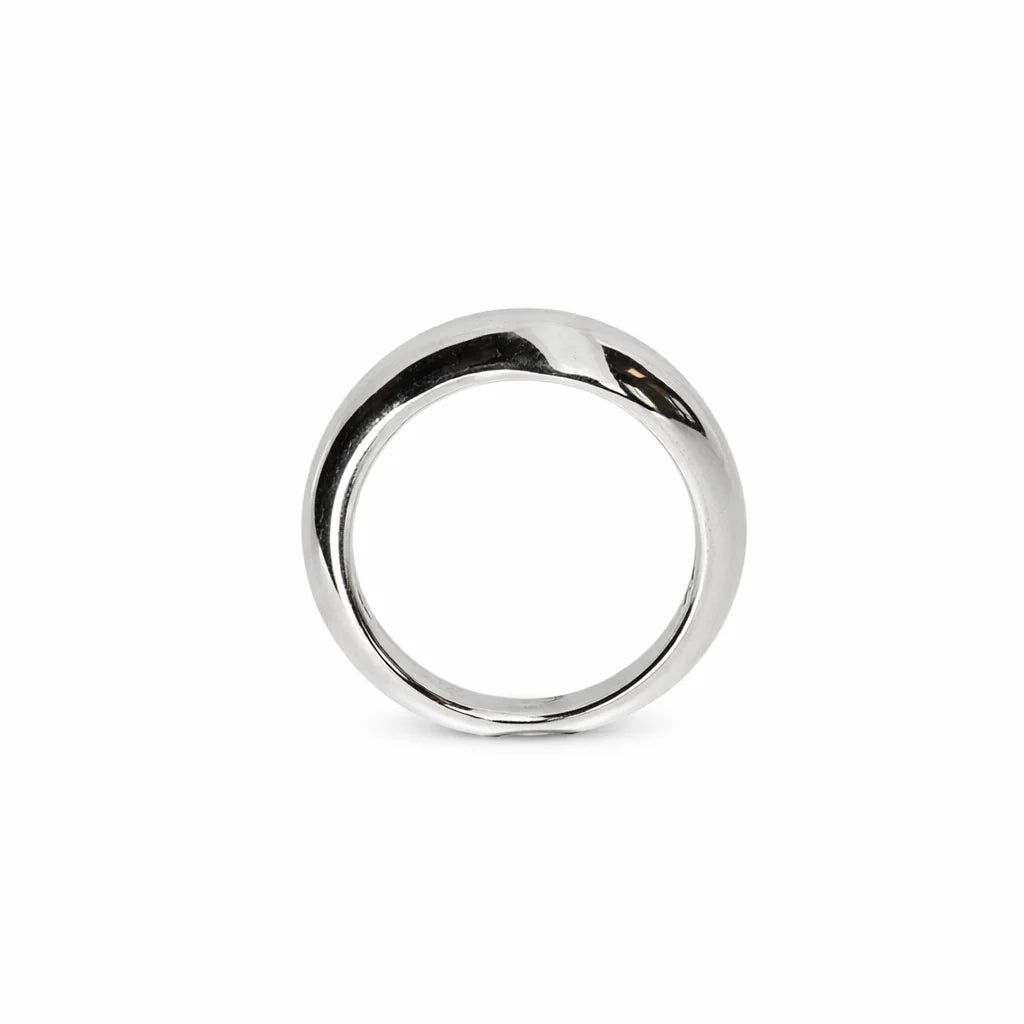 Sølv Organisk Buet Ring