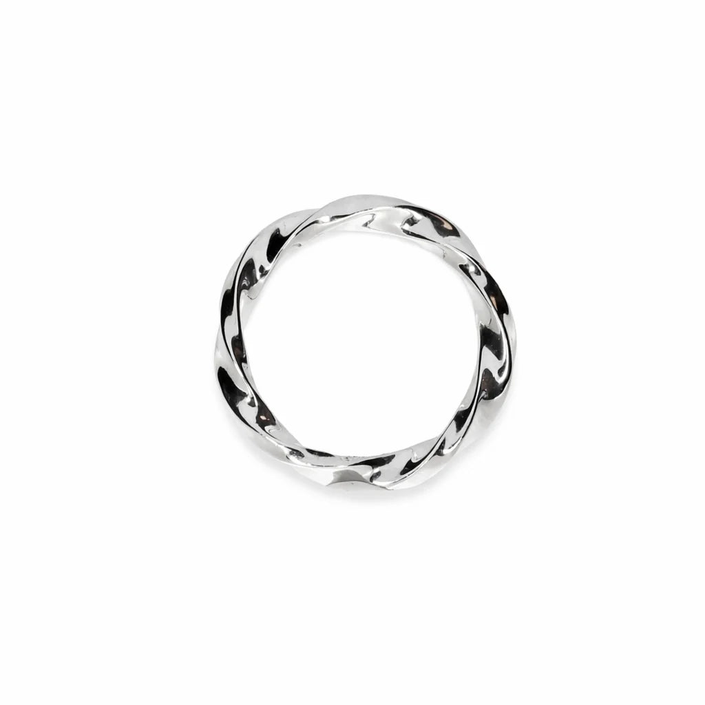 Sølv Snoet Ring