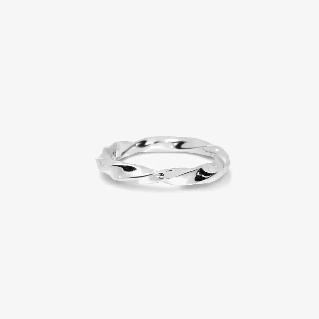 Sølv Snoet Ring