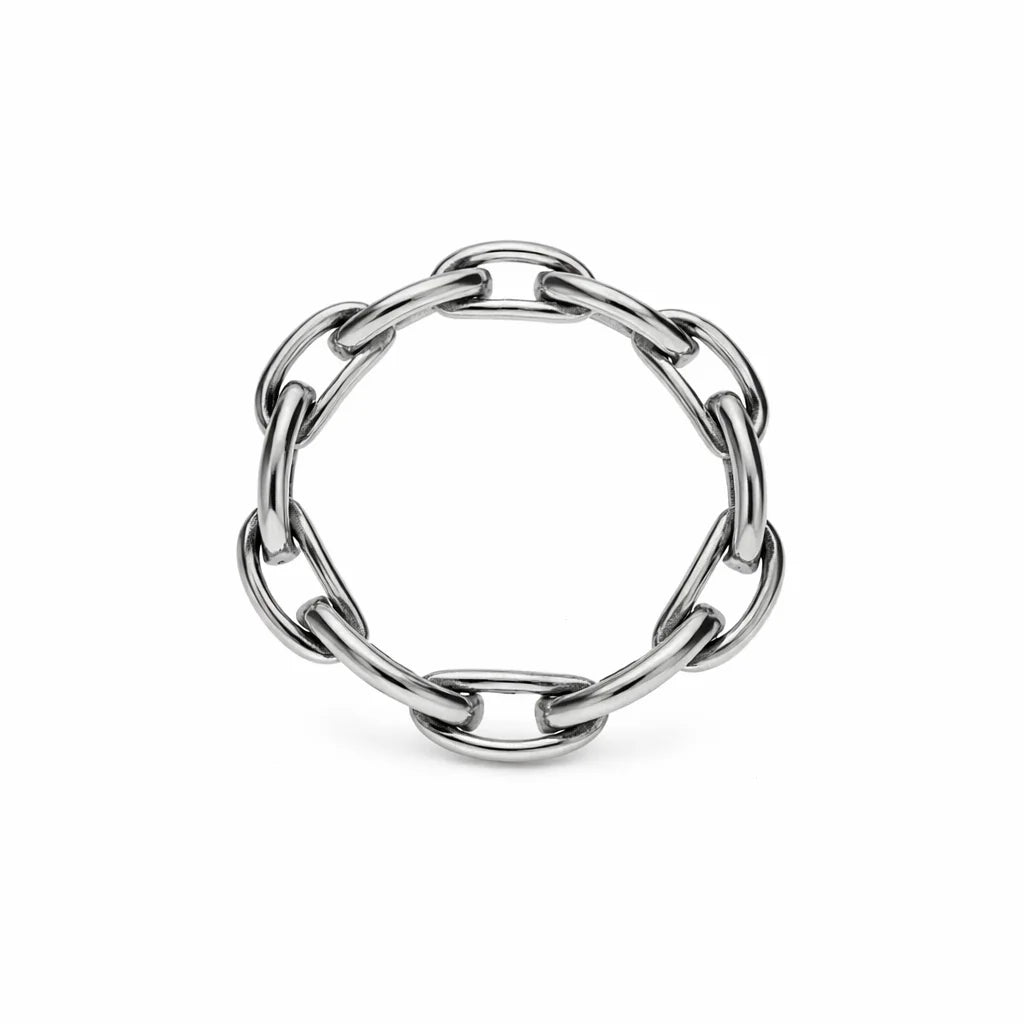 Sølv Fast Kæde Ring