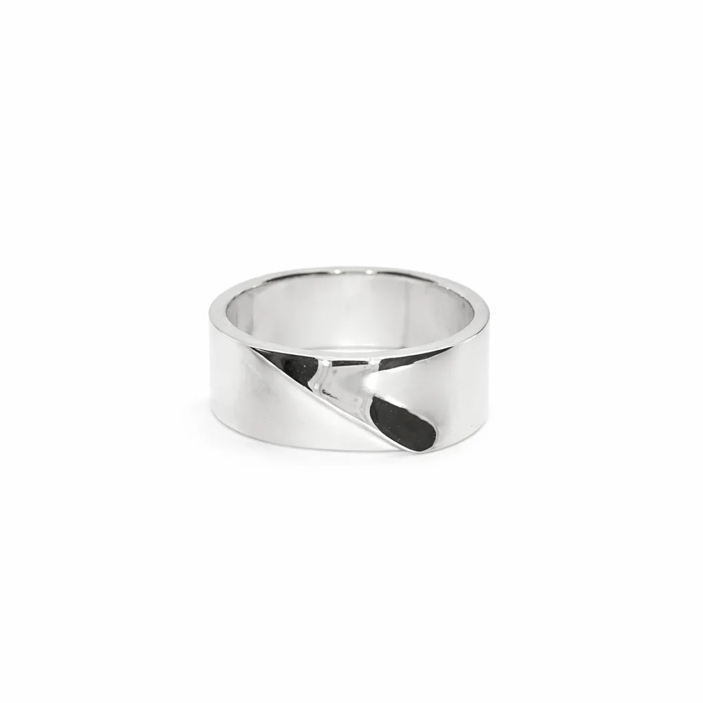Sølv Bred Classic Ring