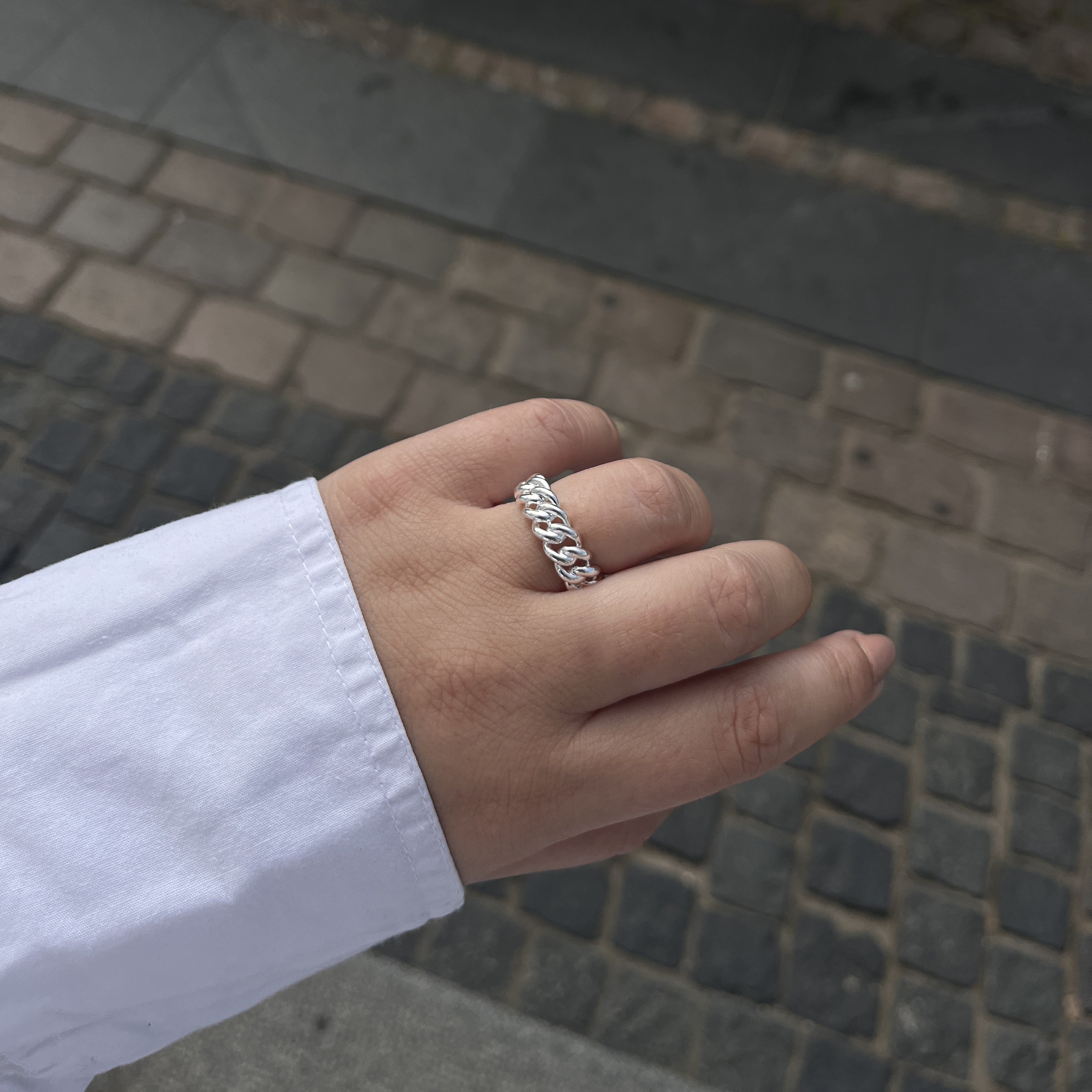 Sølv Fast Panser Ring