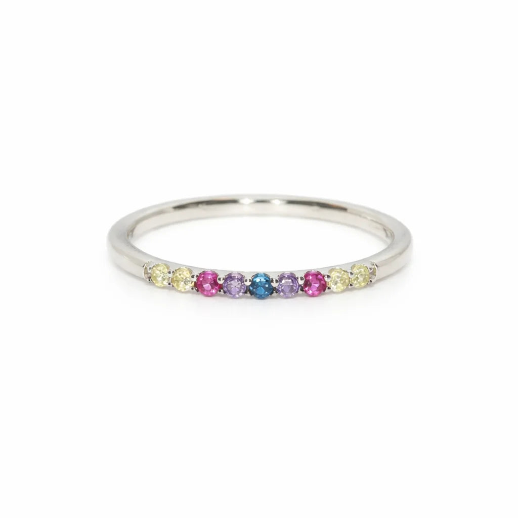 Sølv Multicolor Ring