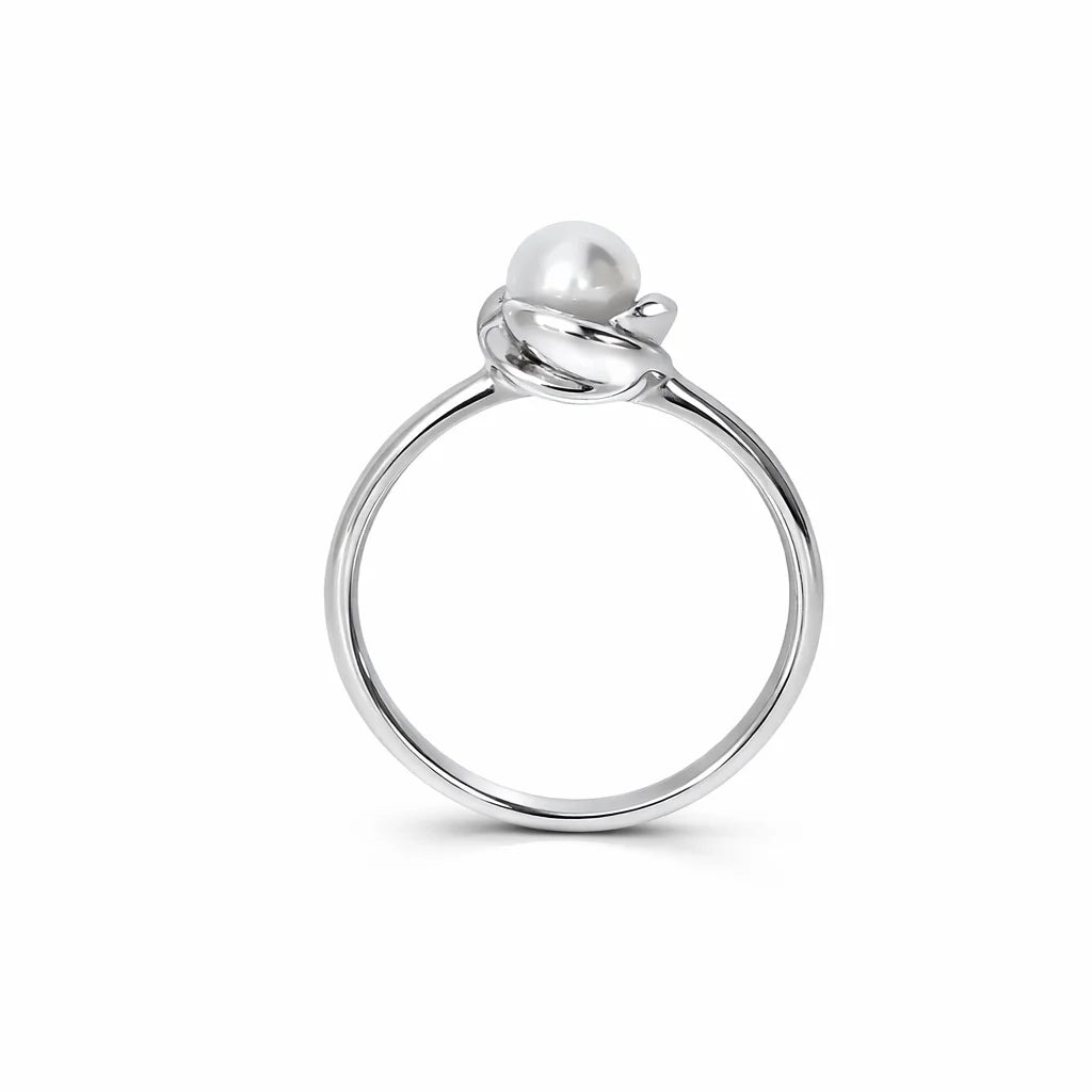 Sølv Elegant Ferskvandsperle Ring