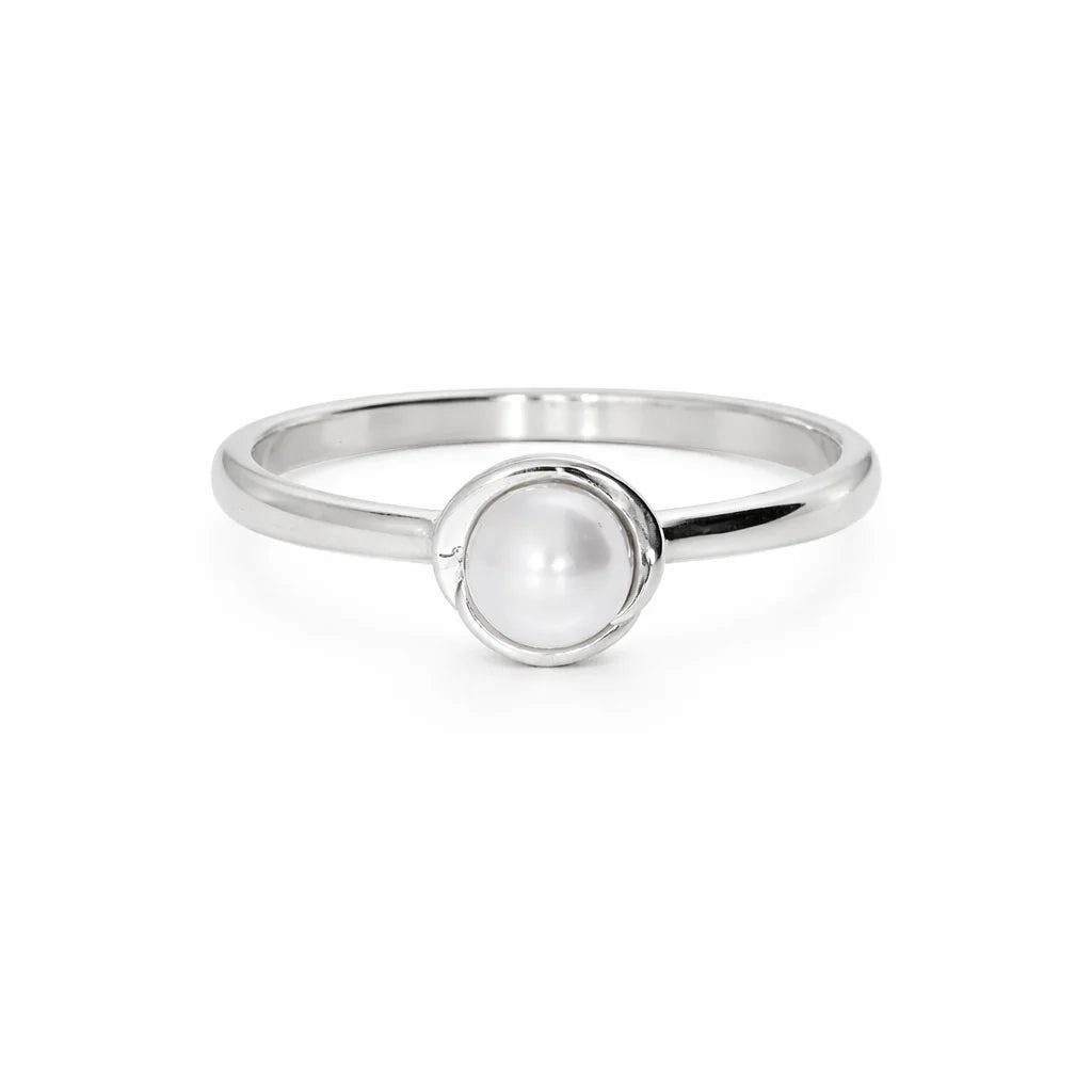 Sølv Elegant Ferskvandsperle Ring