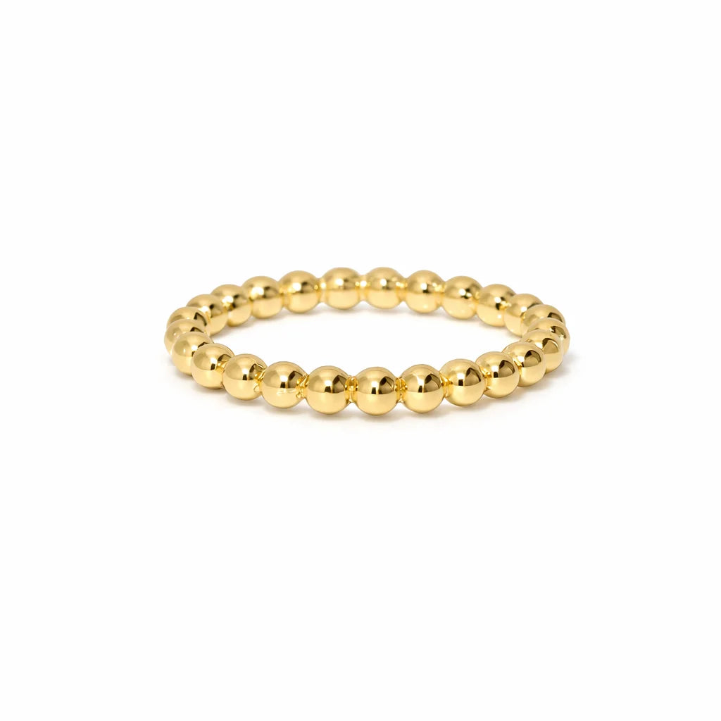 Forgyldt Kugle Ring