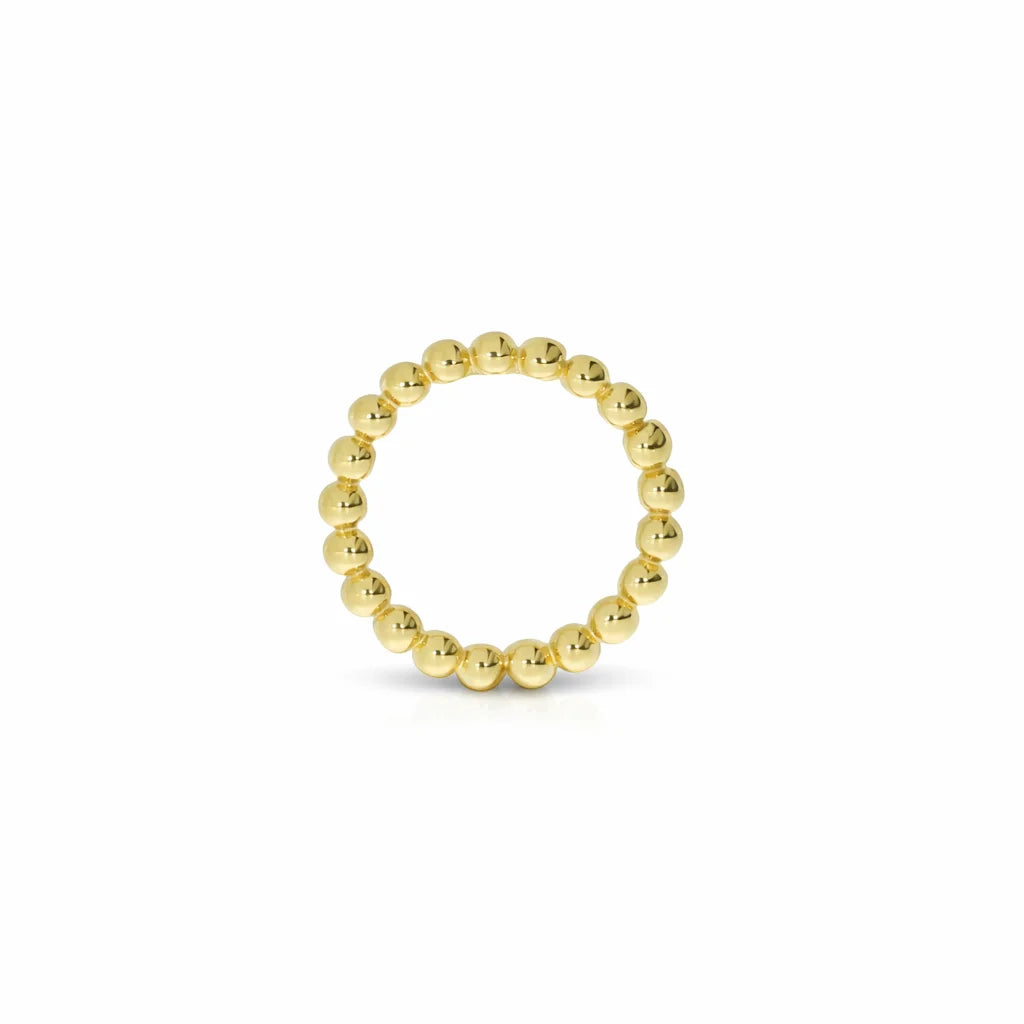 Forgyldt Kugle Ring