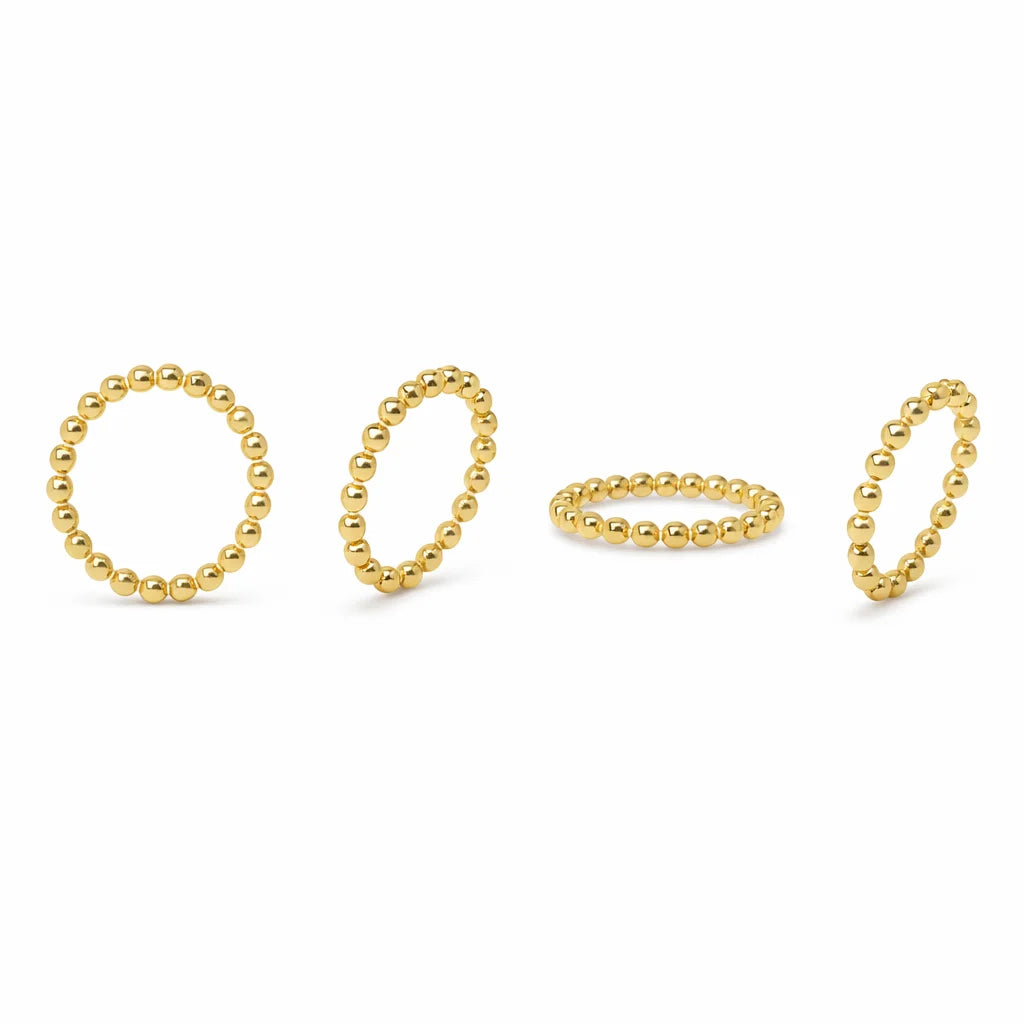 Forgyldt Kugle Ring