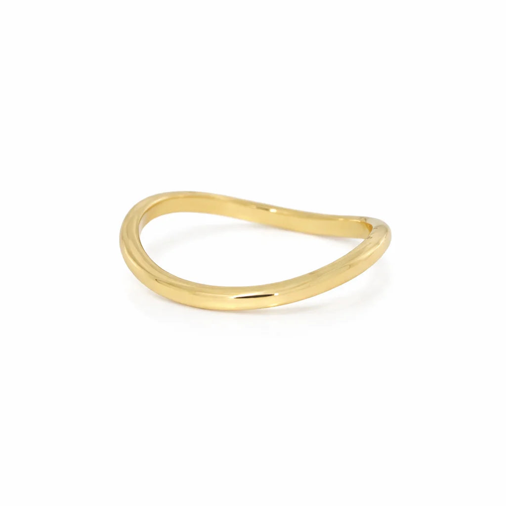 Forgyldt Buet Ring