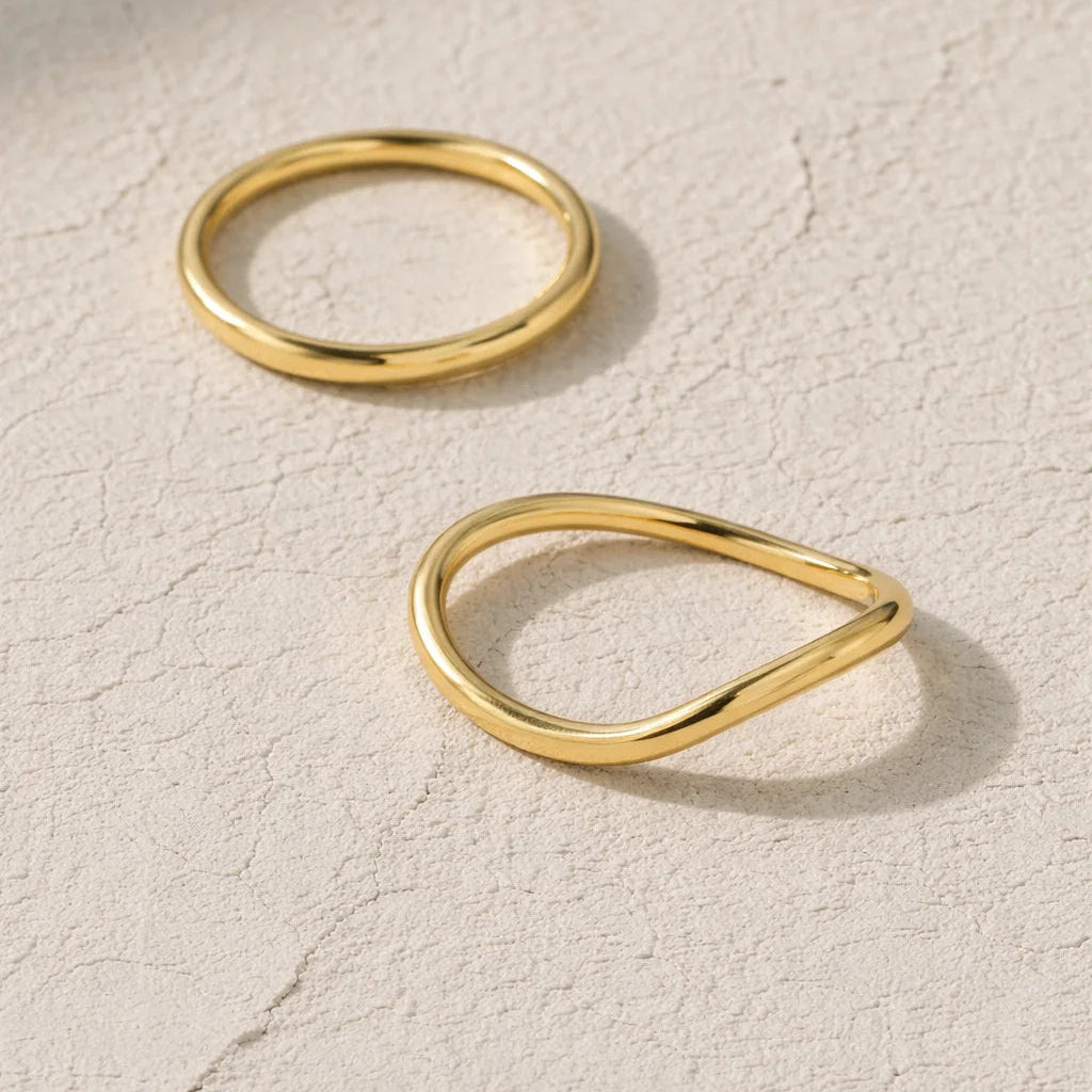 Forgyldt Stack Ring