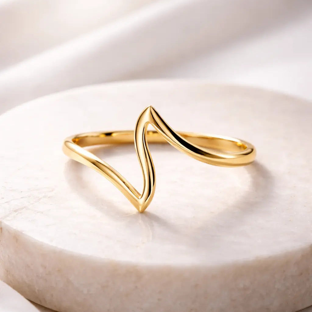 Forgyldt Zigzag Elegance Ring