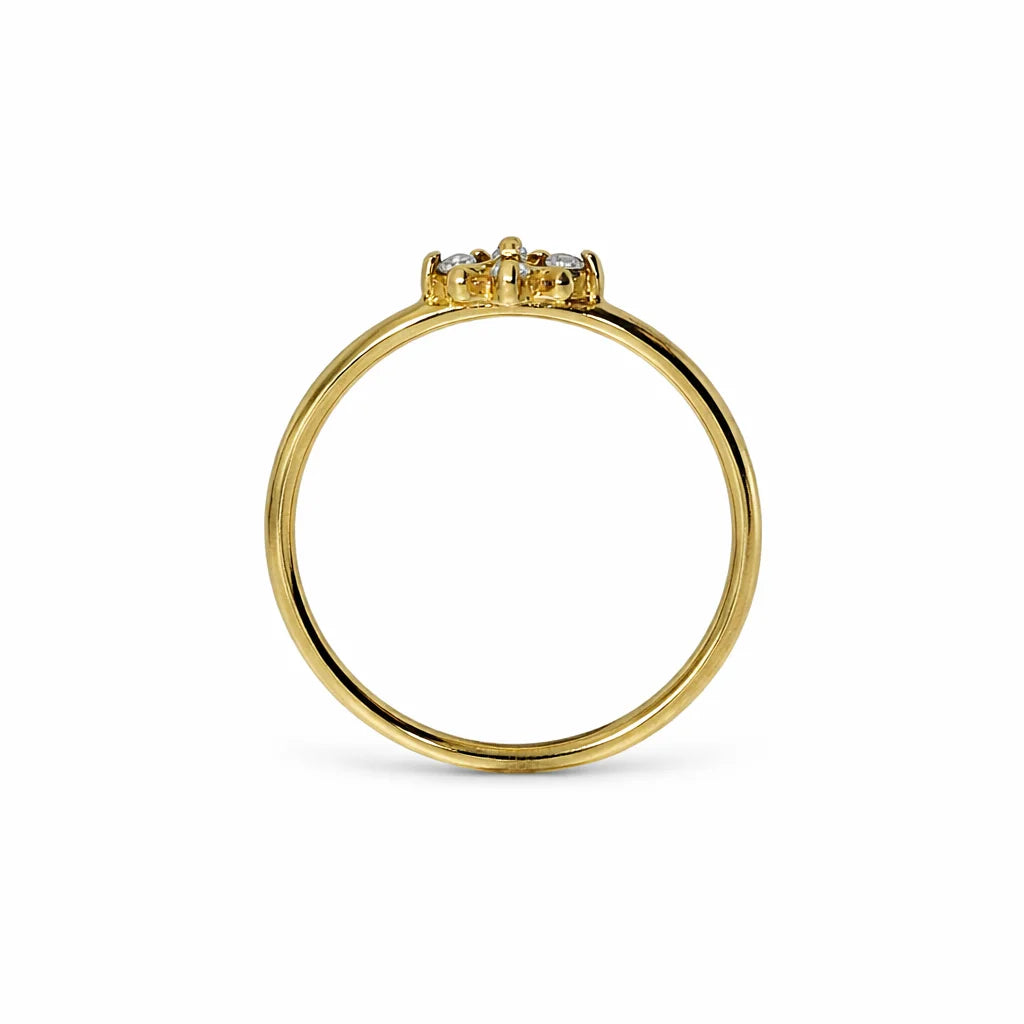 Forgyldt Snefnug Ring