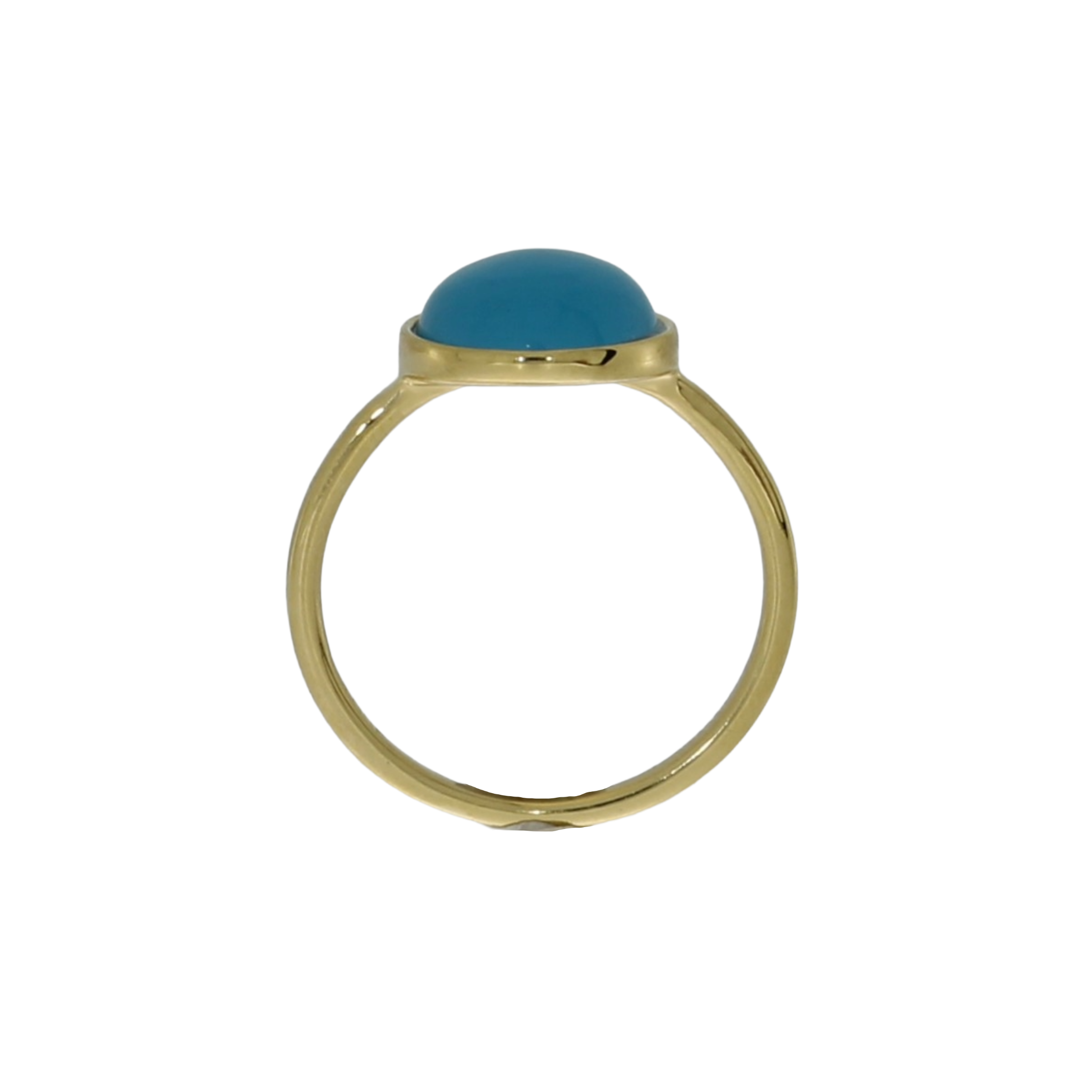 Forgyldt Luna Blue Ring