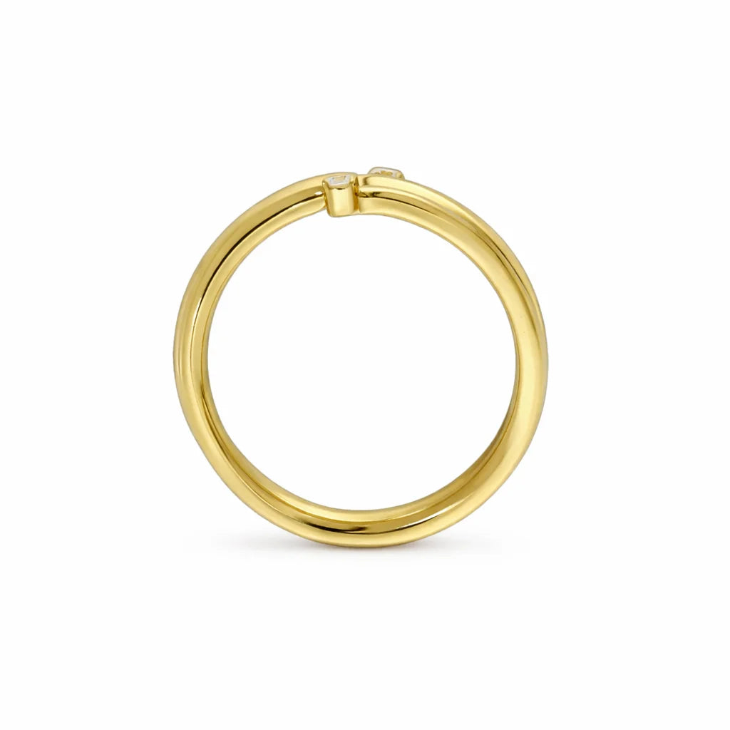 Forgyldt Spira Ring