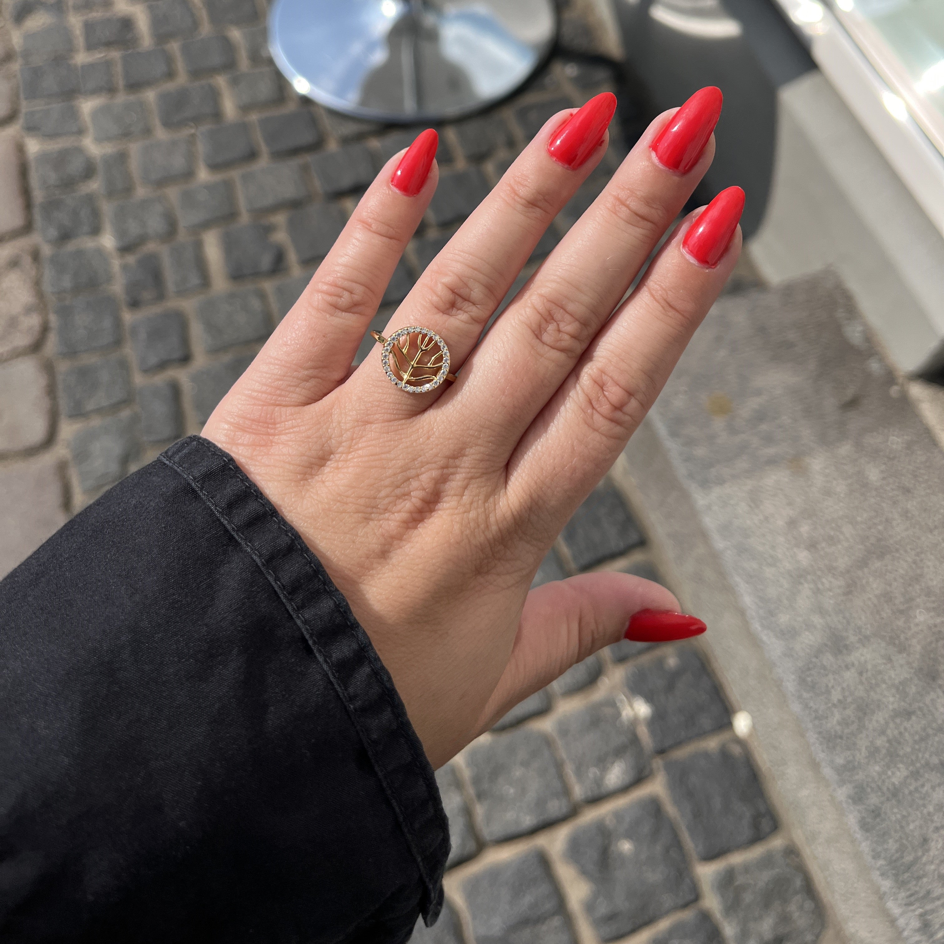 Forgyldt Livets Træ Ring
