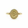 Forgyldt Oval Plade Ring