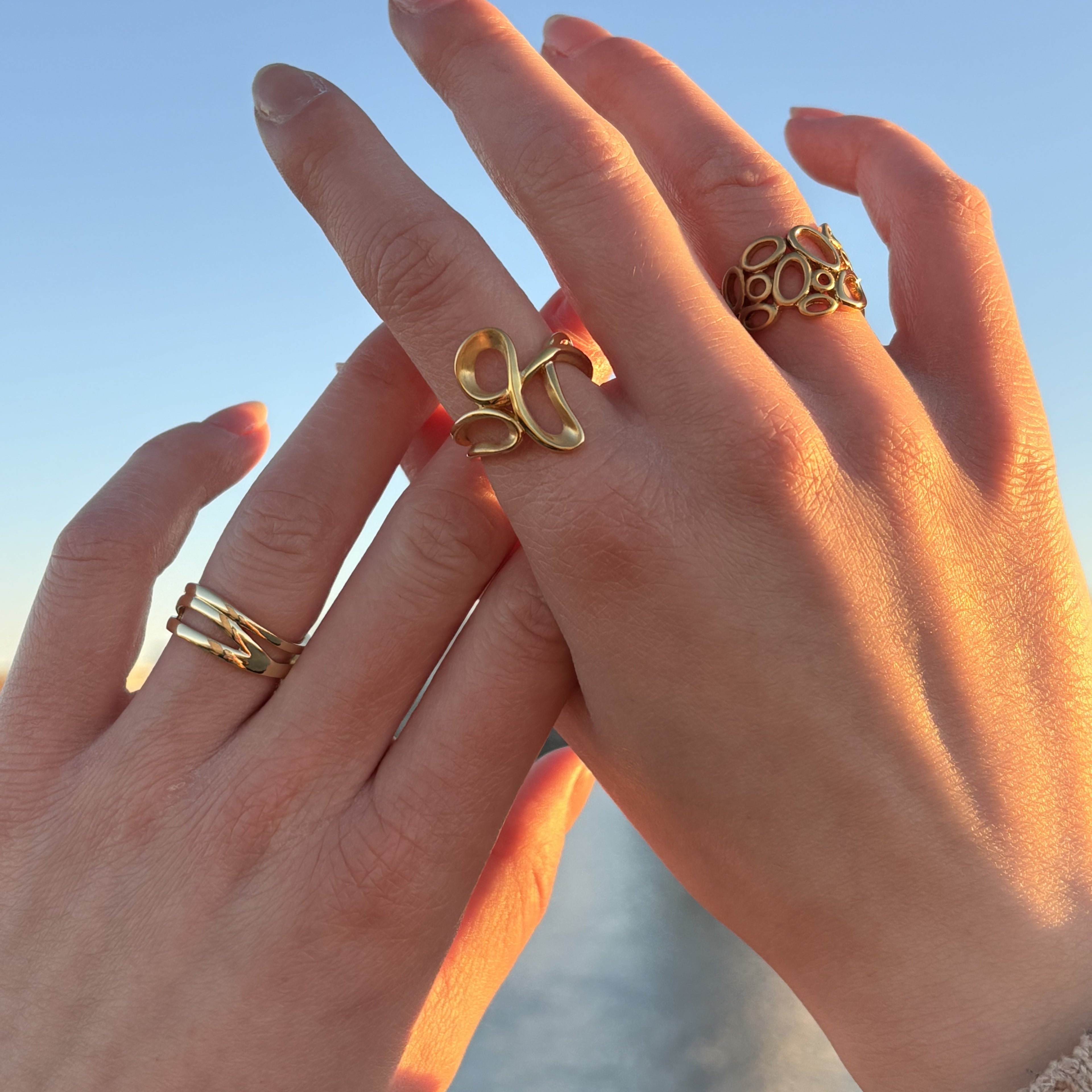 Forgyldt Twist Ring