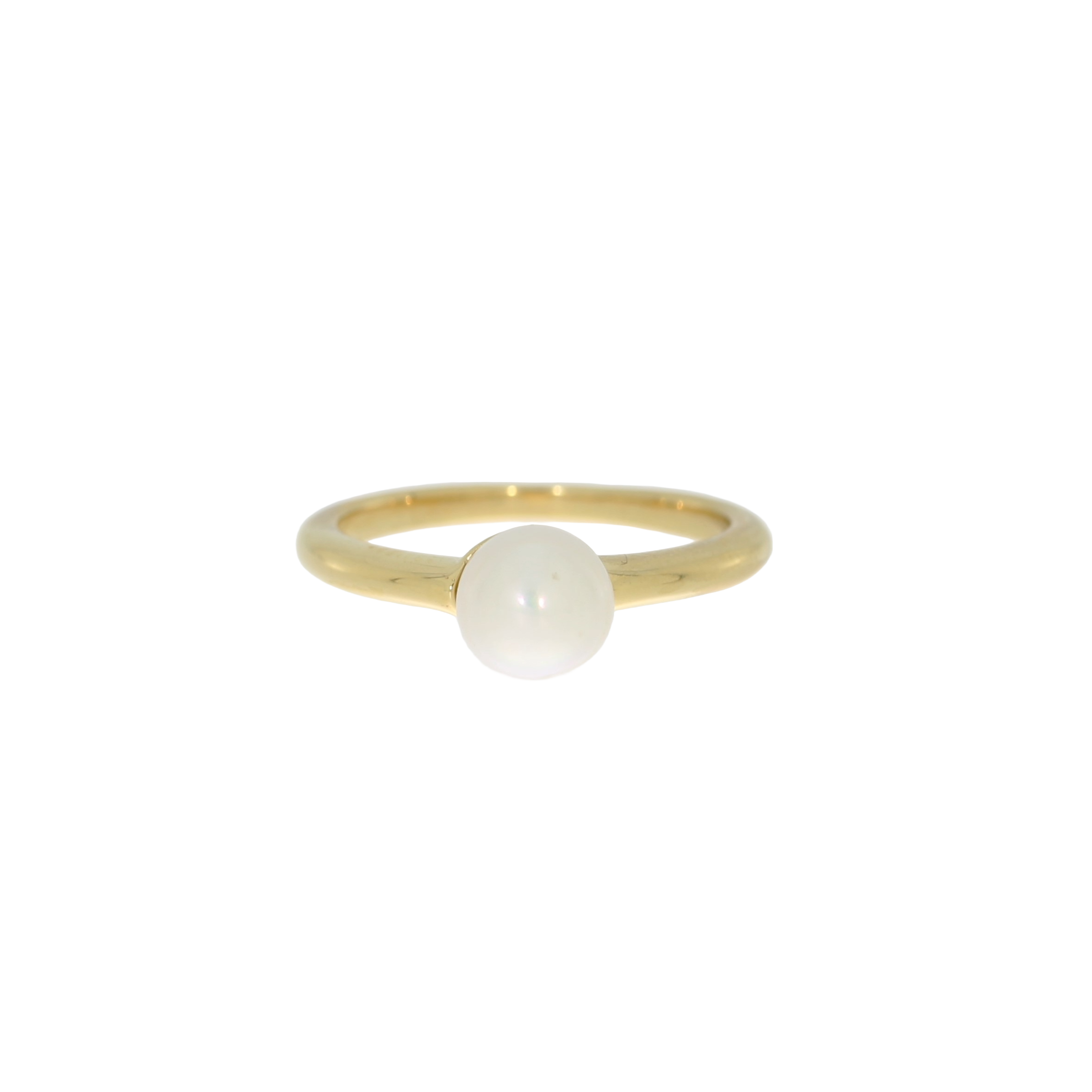 Forgyldt Ferskvandsperle Ring