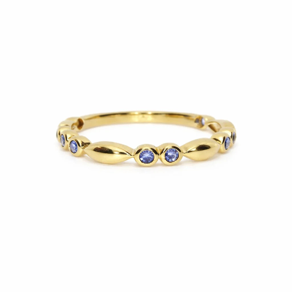 Forgyldt Blå Elegance Ring