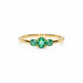 Forgyldt Grøn Tidens Ring